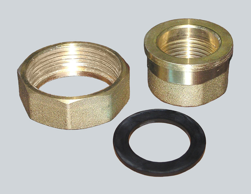 Set nut 1”1/2, EPDM gasket and female adapter 1” or 1”1/4”