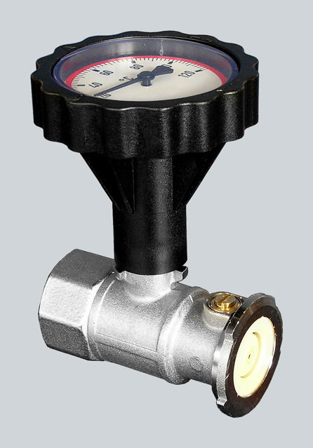 Art. 550S TER Flanschkugelhahn mit Thermometer