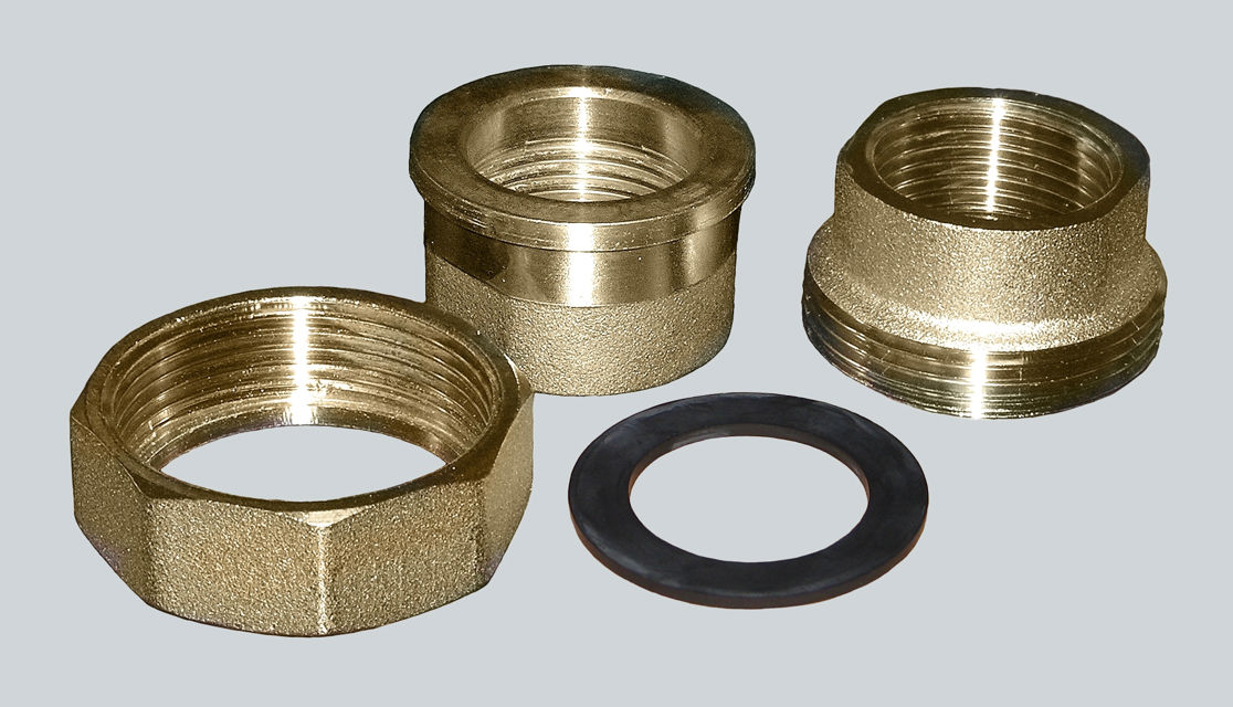 Three piece set for connecting the hydraulic separator to the zone manifold